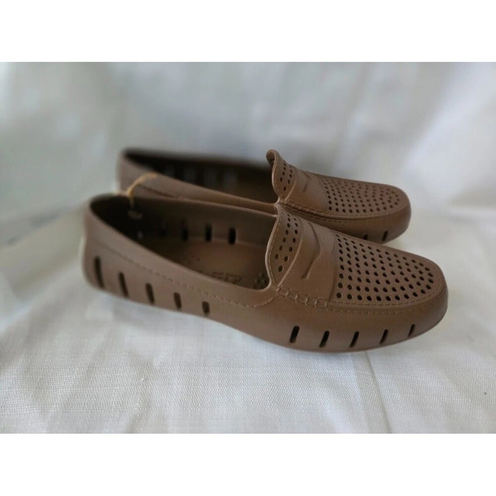 Floafers Country Club Driver Driftwood Brown Loafers Boat Shoes - Mens 10 NEW